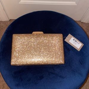 Nina Gold Rhinestone Clutch